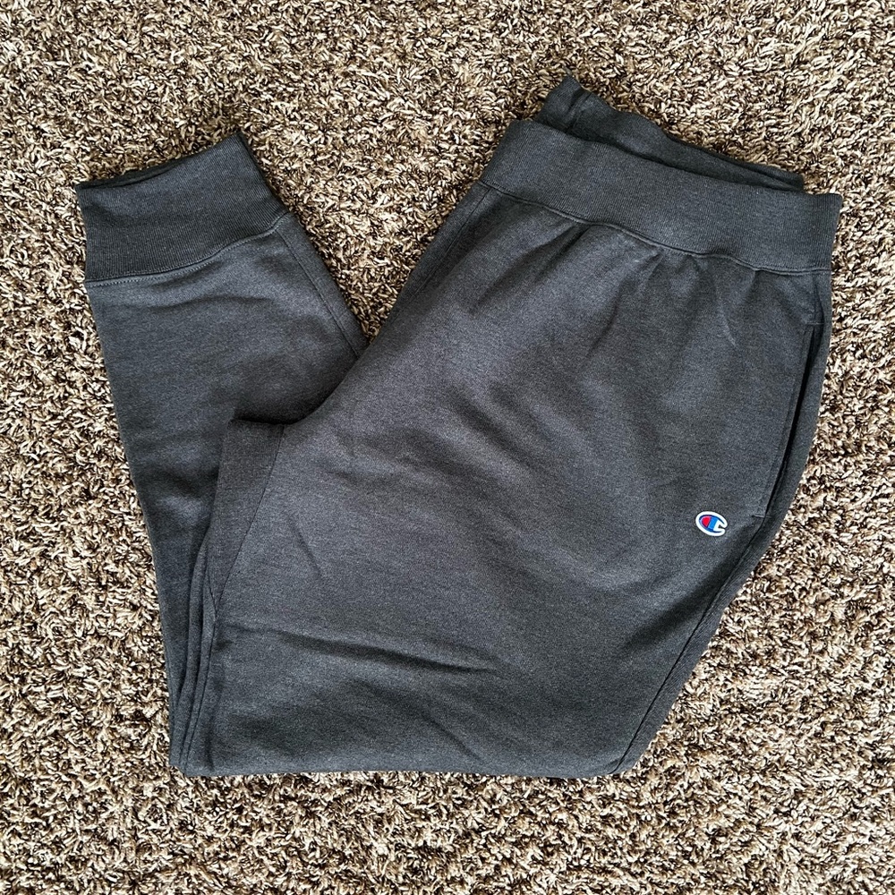 Champion Grey Jogger Sweatpants with Logo
